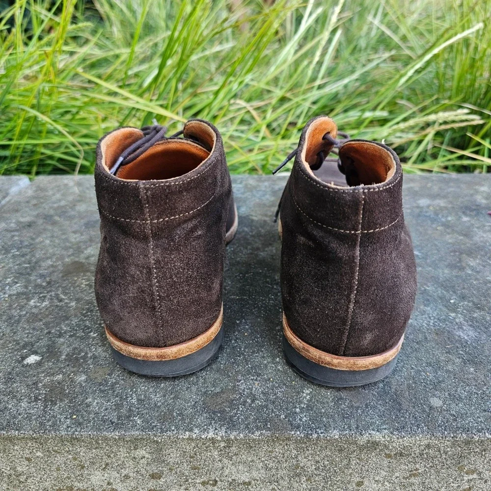 Wolf & Shepherd Striker Chukka Chocolate Brown Suede Leather Boots Woman 7 Men 9